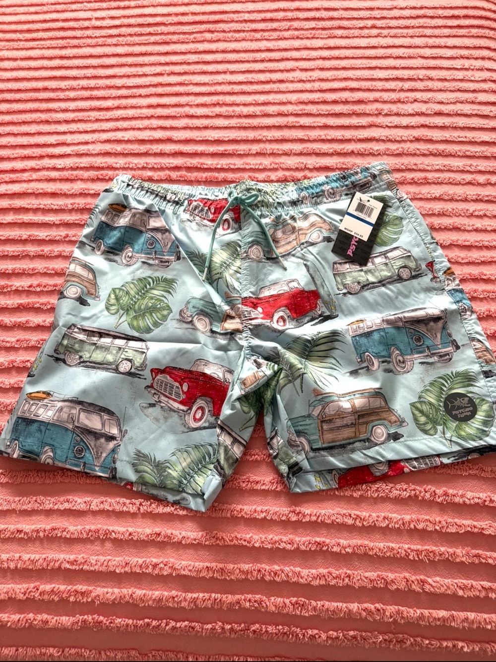 PSYCHO TUNA BOARD SHORTS CLASSIC CARS SIZE XL